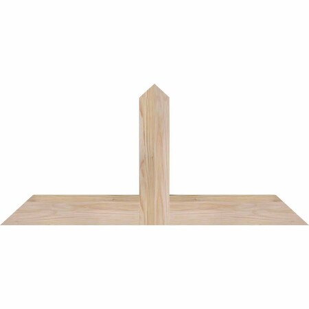 Ekena Millwork Portland Smooth Timber Gable Bracket, Douglas Fir, 36"W x 16"H x 1 1/2"D x 3 1/2"F, 11/12 Pitch GBW036X16X0204POR00SDF